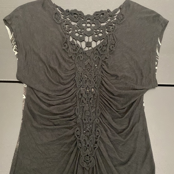 Harley-Davidson Womens Blade To The Bone Lace Embellished Short Sleeve Tee - XS - Picture 7 of 12